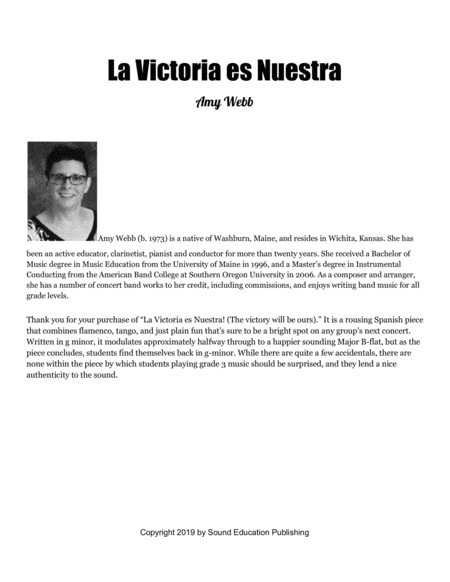 Free Sheet Music La Victoria Es Nuestra