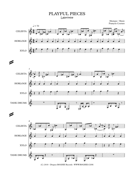 Free Sheet Music Labyrinthe Playful Pieces