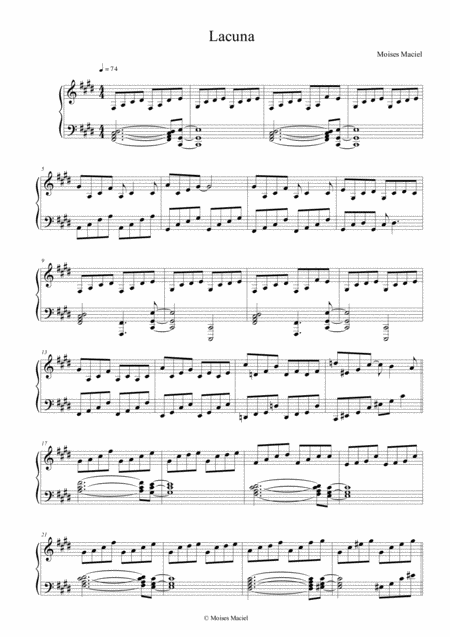 Free Sheet Music Lacuna