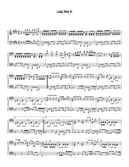 Free Sheet Music Lage Nom Ai