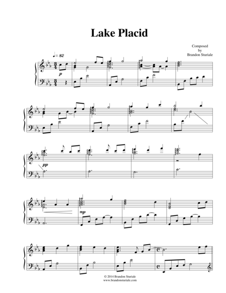 Free Sheet Music Lake Placid