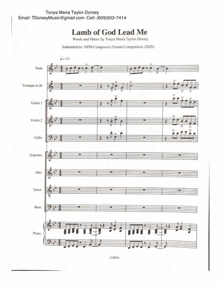 Lamb Of God Lead Me Satb Sheet Music