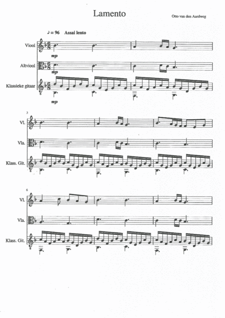 Free Sheet Music Lamento