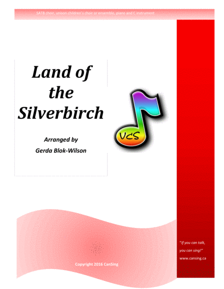 Free Sheet Music Land Of The Silverbirch