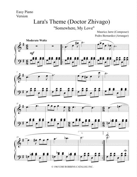 Laras Theme From Doctor Zhivago Sheet Music