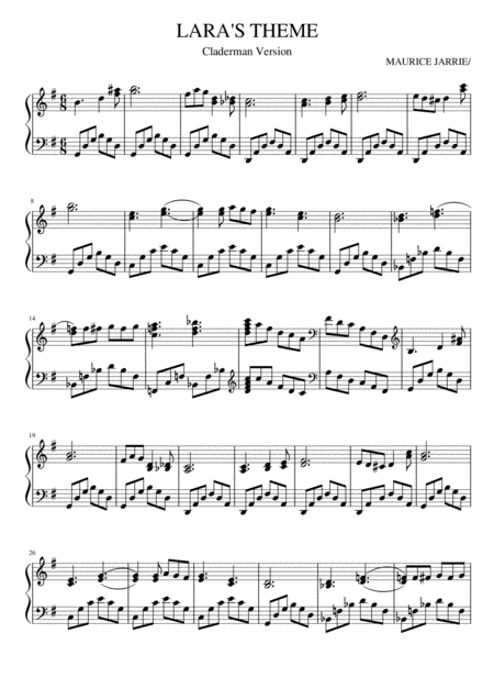 Laras Theme From Dr Zhivago Sheet Music