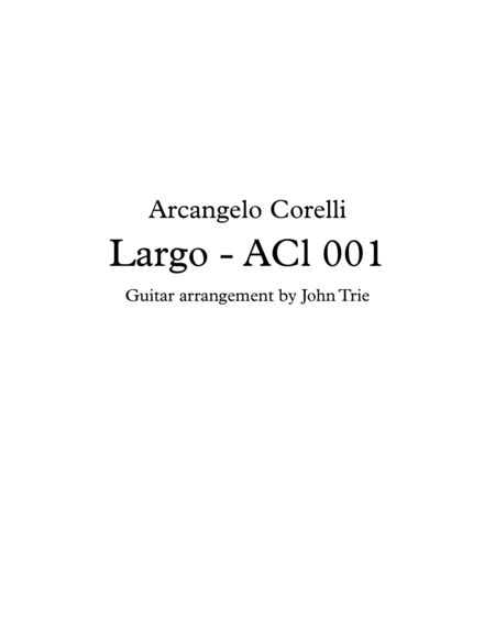 Free Sheet Music Largo Acl001