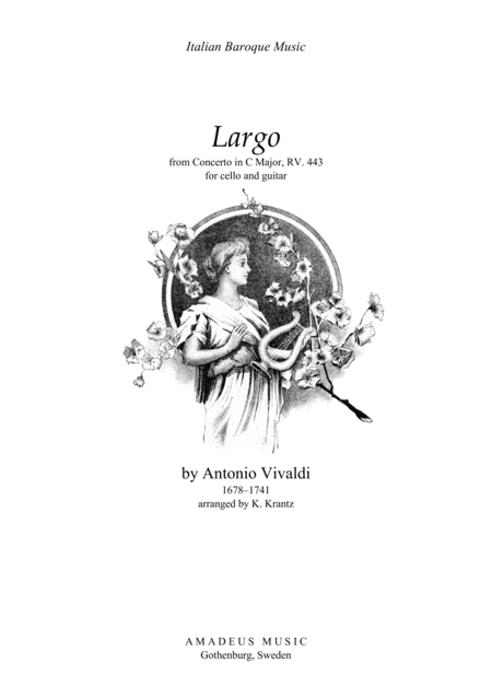 Free Sheet Music Largo For Cello And Guitar