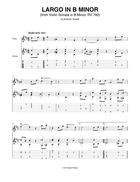 Free Sheet Music Largo In B Minor From Violin Sonata In B Minor Rv 760