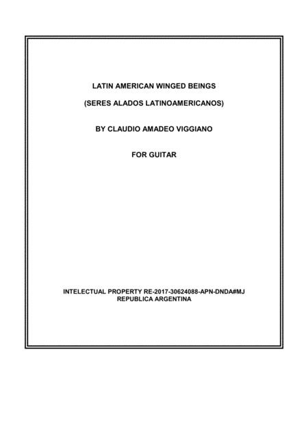 Free Sheet Music Latin American Winged Beings Seres Alados Latinoamericanos