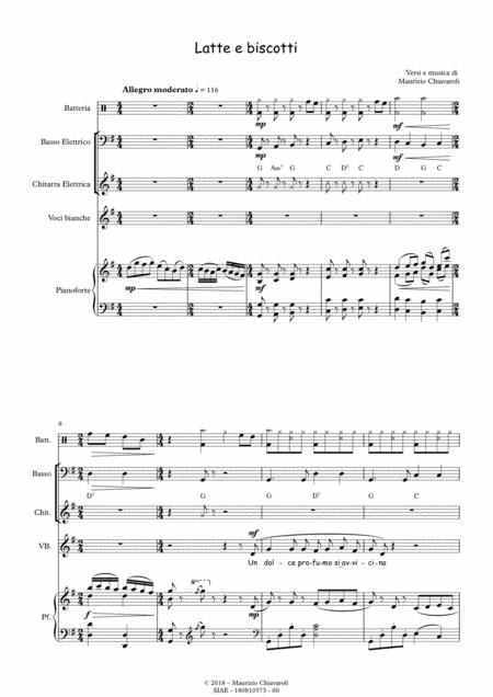 Free Sheet Music Latte E Biscotti Band Version