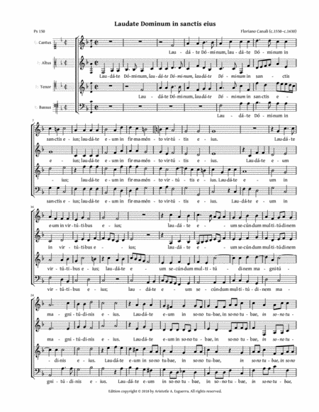 Free Sheet Music Laudate Dominum In Sanctis Eius Canali