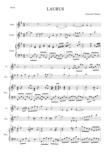 Free Sheet Music Laurus