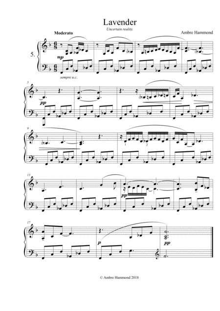 Free Sheet Music Lavender