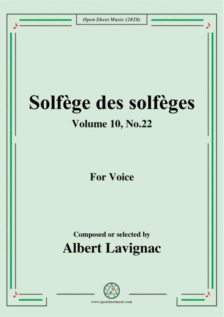 Free Sheet Music Lavignac Solfge Des Solfges Volume 10 No 22 For Voice