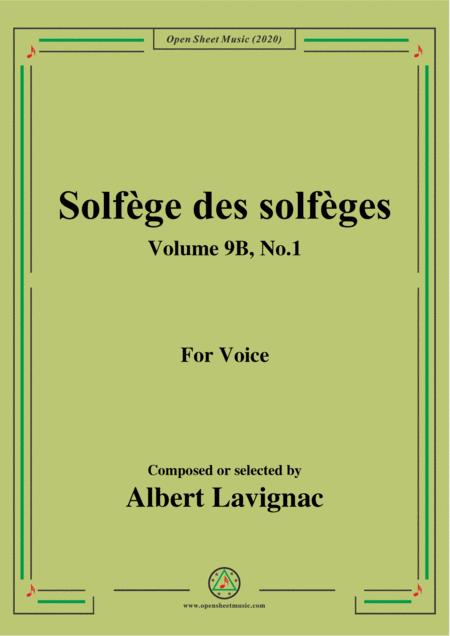 Free Sheet Music Lavignac Solfge Des Solfges Volume 9b No 1 For Voice