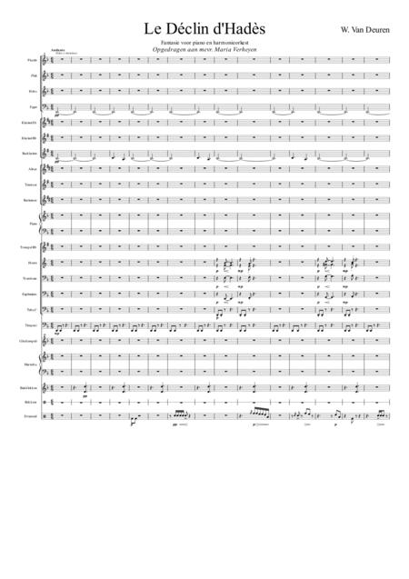 Le Dclin D Hads Fantasy For Piano And Harmony Orchestra Sheet Music