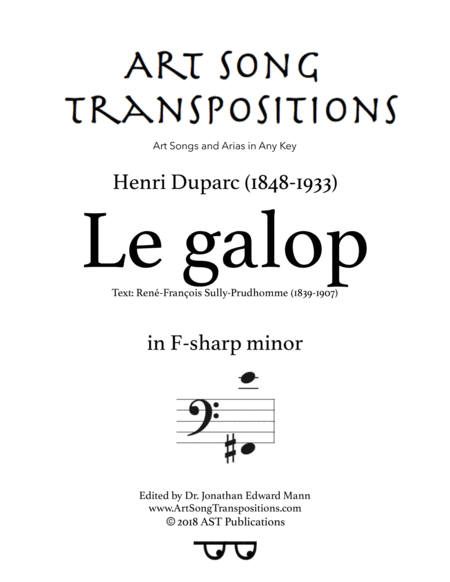 Free Sheet Music Le Galop F Sharp Minor Bass Clef