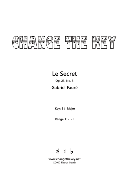 Le Secret Eb Major Sheet Music