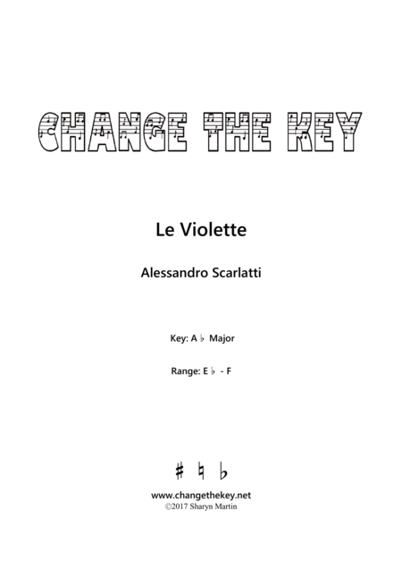 Le Violette Ab Major Sheet Music