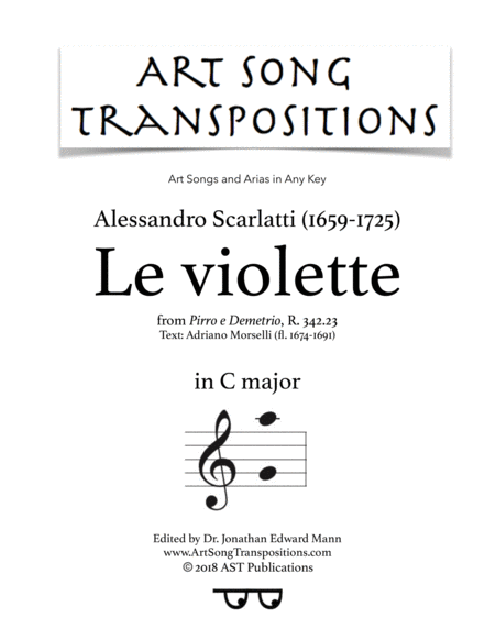 Le Violette C Major Sheet Music