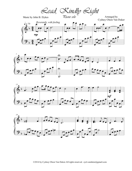 Lead Kindly Light Sheet Music