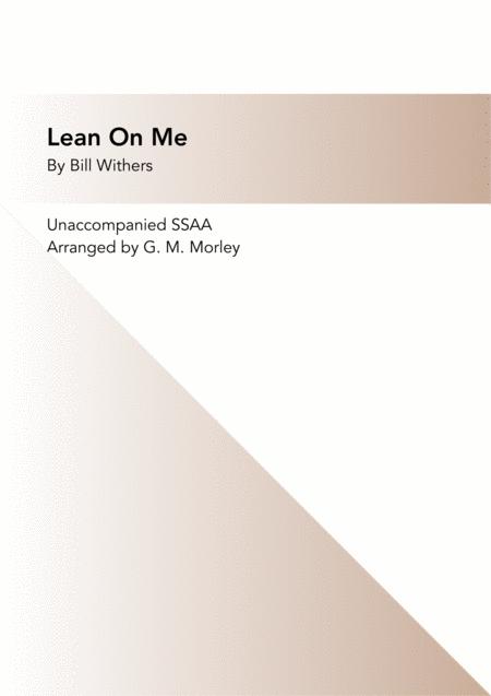 Lean On Me Ssaa Sheet Music