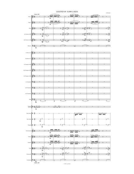 Free Sheet Music Legend Of 10 000 Lakes For Orchestra