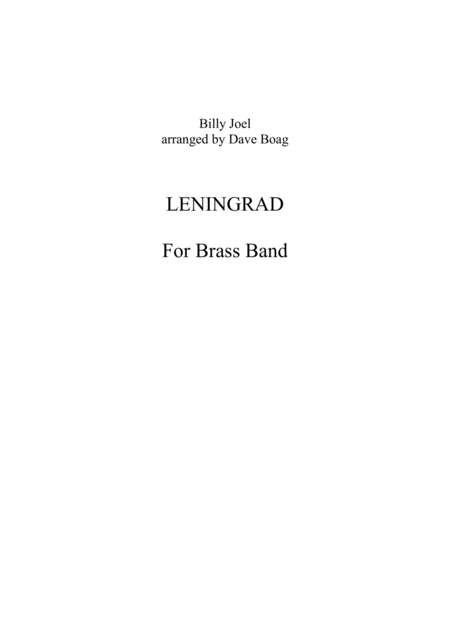 Free Sheet Music Leningrad Brass Band