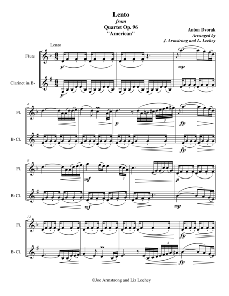 Free Sheet Music Lento From American