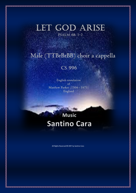 Free Sheet Music Let God Arise Psalm 68 For Male Choir A Cappella