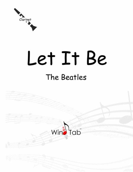 Let It Be Clarinet Sheet Music Tab Sheet Music