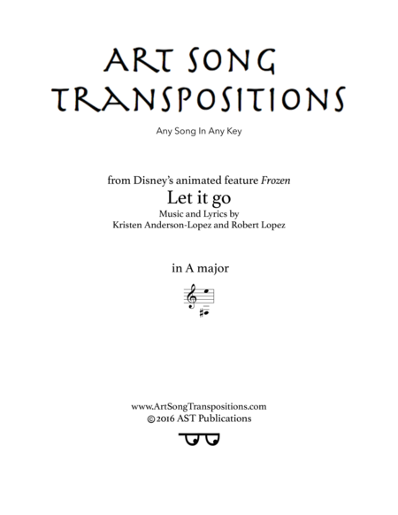 Let It Go A Major Sheet Music