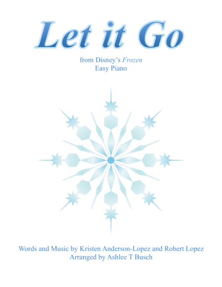 Let It Go From Frozen For Easy Piano Sheet Music