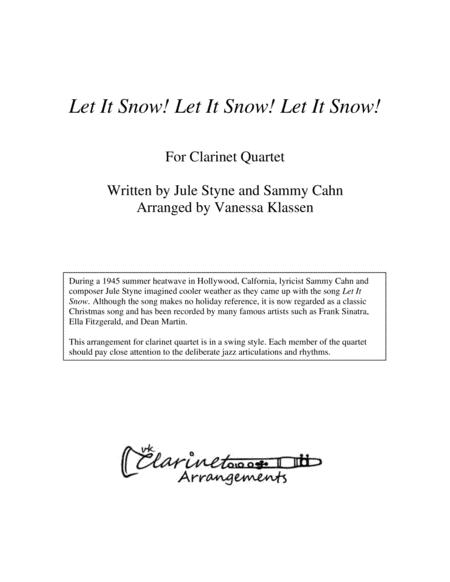 Let It Snow For Clarinet Quartet Sheet Music