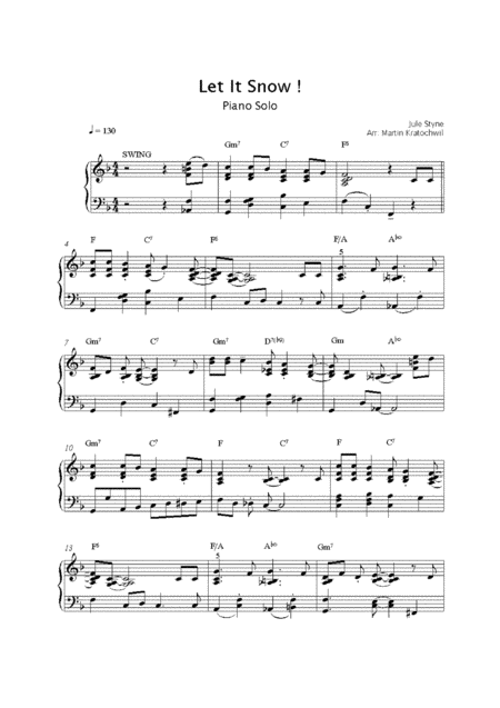 Let It Snow Let It Snow Let It Snow Jazz Sheet Music