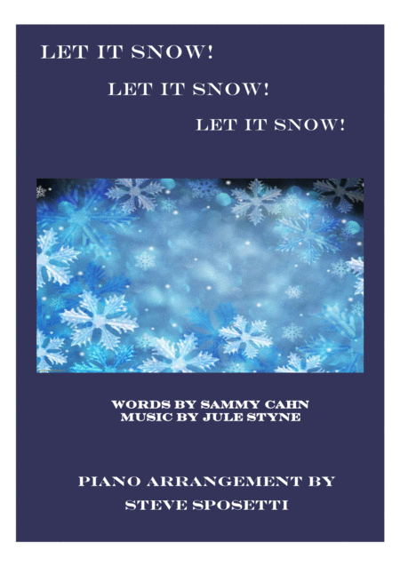 Let It Snow Let It Snow Let It Snow Nice Piano Arrangement Sheet Music