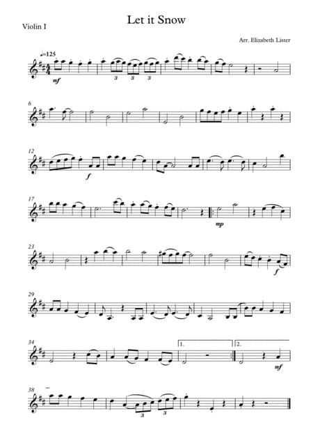 Let It Snow Let It Snow Let It Snow String Quartet Sheet Music