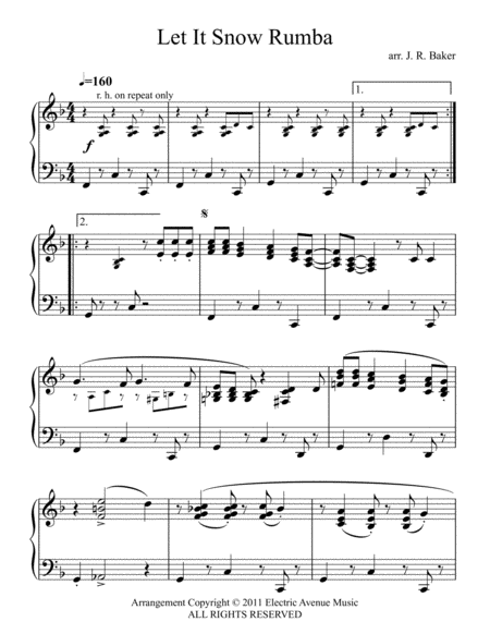 Let It Snow Rumba Sheet Music