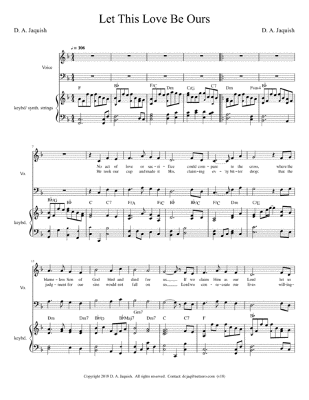 Let This Love Be Ours Hymn Sheet Music