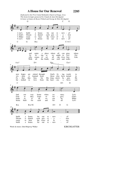 Free Sheet Music Lets Build A House For Our Renewal