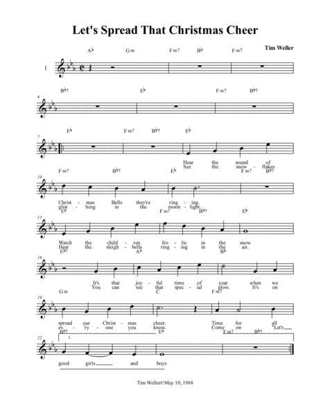 Lets Spread That Christmas Cheer Sheet Music