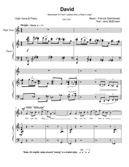 Free Sheet Music Letters From A Poet In Italy David Mvt Iv