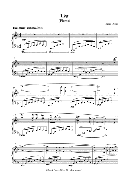 Lg Piano Solo Sheet Music