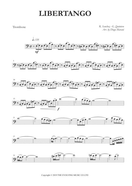 Free Sheet Music Libertango For Trombone And Piano