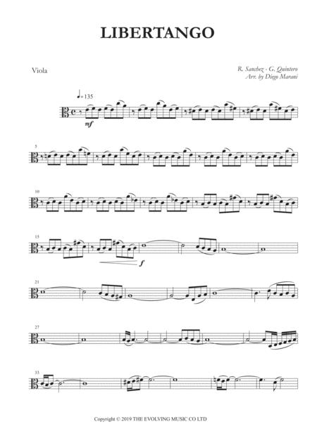 Free Sheet Music Libertango For Viola And Piano