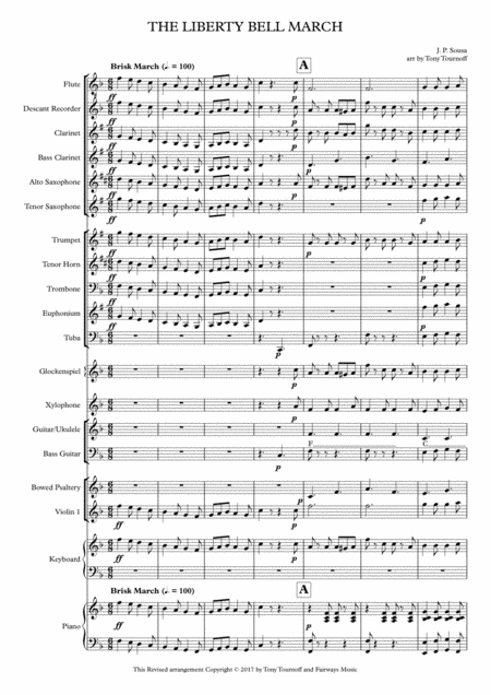 Liberty Bell March Mixed Ensemble Sheet Music