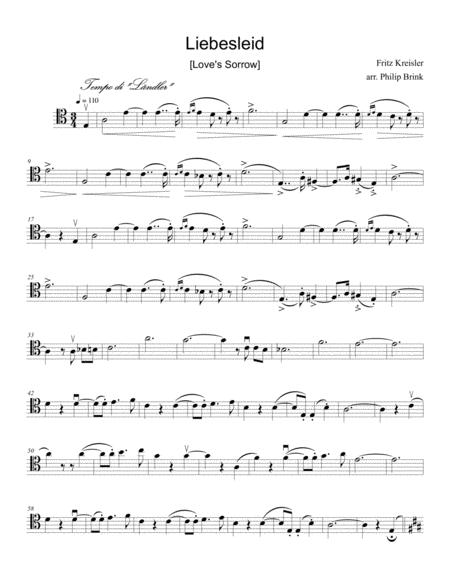 Free Sheet Music Liebesleid Love Sorrow Arranged For Tenor Trombone And Piano