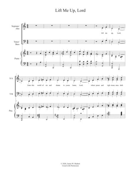 Lift Me Up Lord Sheet Music