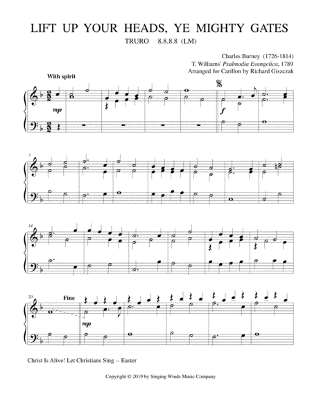 Lift Up Your Heads Ye Mighty Gates Sheet Music